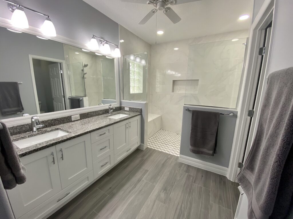 Pre-demolition image of a client bath