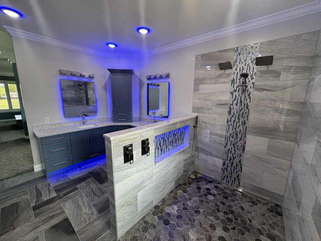 Completed bath renovation by Dreamwerx Kitchen & Bath